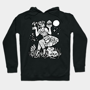 Zombie Pinup Full Moon Punk, Witchy, Goth, Rockabilly Hoodie